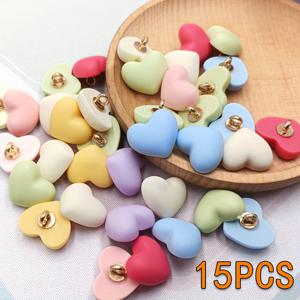 TEMU 15개/10개 마카롱 컬러 하트형 레진 단추 스템 포함, 귀여운 카툰 3D 컬러풀 핸드메이드 단추, 홈 데일리 재봉용품, 아트, 공예 및 재봉 용품, 1.8cm 단추 (레드, 옐로우, 라이트, 퍼플, 그린, 베이지)