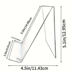 TEMU 10개 대형 투명 아크릴 책 & 태블릿 디스플레이 스탠드 - 헤비듀티 삼각형 이젤 보호 필름 포함, 6