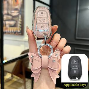 TEMU 3버튼 TPU 자동차 스마트 키 케이스 커버, 푸조 3008, 4008, 5008 키리스 자동차 액세서리용