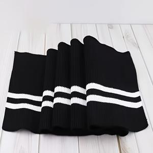 TEMU 1개 폴리에스터-스판덱스 리브 원단, 커프스, 허리밴드, 칼라, 밑단에 적합 - 프러시안 블루에 화이트 , 1000mm x 1450mm x 1.5mm, 신축성과 내구성, 야구 유니폼, DIY 공예에 이상적, 유연한 소재, 블랙, 화이트, 버건디, 레드, 로얄 블루, 애프리콧, 다크 브라운