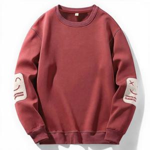 TEMU [Shule Water OBM] 봄/가을용 가벼운 루즈핏 스웨트셔츠, 레터링 자수 장식으로 이불 파티에 필수적인 다용도 의상으로 적합합니다.