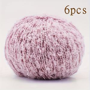TEMU 알파카 60%, 폴리에스터 30%, 안티필링 섬유 10% 혼방으로 제작된 6개입 털실 세트입니다. 독특한 루프 디자인으로 스웨터, 스카프, 모자, 바지, 조끼, 인형 머리 등 스웨터 뜨개질 및 코바늘 뜨개질에 적합하며 부드럽고 따뜻한 각종 공예품 제작에 사용할 수 있습니다.|뜨개실