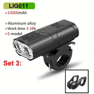 TEMU NEWBOLER 스마트 센서 자전거 전조등, 10000mAh 충전식 USB 자전거 (최대 2000 루멘 밝기), MTB 및 로드 자전거 야간 라이딩에 적합