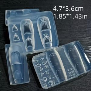 TEMU 새로운 여름 금붕어 실리콘 네일 장식 몰드, 3D 추가용 매우 투명 몰드, 여름 금붕어 가방 스타일의 초경량 클레이 몰드