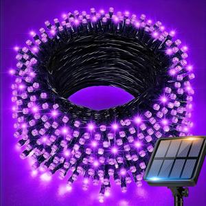 TEMU 200/100/50/20 LED 태양광 스트링 조명 야외용, 8가지 조명 모드, 반짝이는 페어리 라이트, 크리스마스 조명, 야외 나무 침실 파티 카니발 용품, 정원 할로윈 추수감사절 장식 IPX4