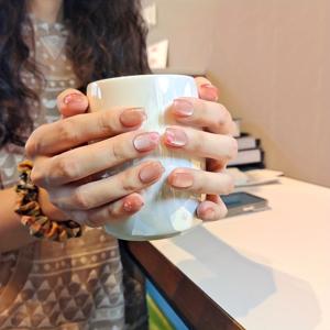 TEMU 10개입 K'APEINE 핸드메이드 3D 고양이 발톱 네일 아트 세트 - 핑크 & 누드 글리터 프레스온 네일, 카와이 고양이 발바닥 팁, 중간 길이 스퀘어 인조 네일, 여성용, 발렌타인데이, 파티 & 데일리 웨어 (쉬운 적용)