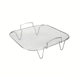 TEMU 1개 헤비듀티 304 스테인리스 스틸 에어프라이어 그릴 & 스팀 랙 - 다용도 그릴 메쉬, 에어프라이어용 랙 - 캠핑, 레스토랑, 공간 절약, 사계절 사용 가능|에어프라이어