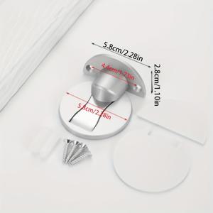 TEMU 헤비듀티 자석 도어 스토퍼 - 보이지 않는 바닥 또는 벽 장착, 안전한 닫힘을 위한 자석, 내구성 있는 금속 구조, 실내/외부 문, 호텔, 가정용, 쉬운 설치, 접착 나사, 모던 블랙 그레이 마감, 바닥 및 벽에 적합, 충돌 및 소음 방지, 목재 및 유리와 호환, 하드웨어,세련된 디자인,내구성 있는 소재,호텔 용품,상업용