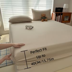 TEMU ROZINO 더블/킹/슈퍼킹 사이즈용 매트리스 핏 시트커버 - 특대형 깊은 포켓 침대 시트(40cm/딥시트), 매트리스에 꼭 맞는 신축성 있는 가장자리, 주름 방지 & 세탁기 사용 가능 - 모던한 침구용 헤비듀티 침대 커버|매트리스커버