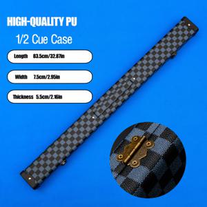 TEMU 1/2 구조의 스타일리시한 당구 큐 케이스. 초크 파우더 슬롯이 특징입니다. 입체적인 폼 안감으로 큐를 더 잘 보호하고, 앤티크 브라스 하드웨어는 빈티지 예술의 감각을 더해줍니다.