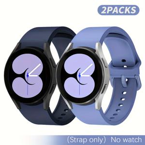 TEMU 2개 세트 스포츠 밴드, 20mm 퀵 릴리즈, 삼성 7/5/4/6, 워치 5 프로, 워치 4 클래식 호환, 남녀 공용 교체용 스트랩, 갭 없는 디자인