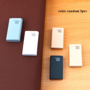 TEMU 아트프로 4B 고품질 PVC 고무지우개 3개 세트, 직사각형, 미술, 학교, 사무용 문구용품