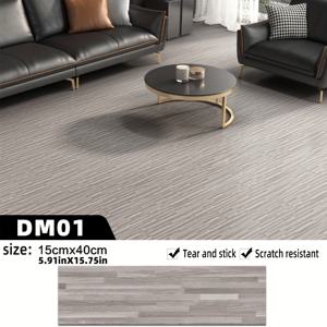 TEMU 20/40 자체 접착 빈티지 우드 그레인 방수 바닥 스티커 - 쉽게 벗겨지고 붙이는 내구성 PVC 바닥재, 거실 침실 주방용 - 홈 데코 리모델링 접착식 바닥재, 주방 바닥재, 모던 홈 데코, 내구성 바닥재, 러스틱 디자인,고품질 비닐,DIY 애호가