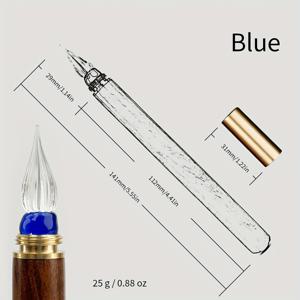 TEMU Seamiart 유리 딥 펜 1개입, 캘리그라피 학생에게 완벽하며 필기 문구 선물로도 좋습니다.|캘리그라피