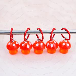 TEMU 5개 귀여운 버섯 마커 매듭 | 내구성 좋은 아크릴, 멀티컬러 옵션: 레드, 오렌지-레드, 핑크, 블루, 그린 | 뜨개질 및 코바늘 뜨개질, 공예, 스웨터, 양말, 스카프, 장갑 패턴 마킹에 적합