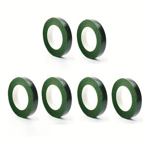 TEMU 부케 및 꽃꽂이에 적합한 708.66인치 녹색 리본 6개 세트 - 종이 접착 수제 리본, 신선한 꽃, 부케 포장 및 스크린 프린팅 꽃 장식에 이상적