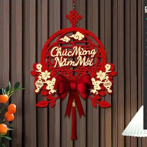 TEMU 전통 빨간 중국 매듭 설날 장식 - 펠트 나비 & 술 장식, 깃털 없는 반려동물용, 크리스마스 & 춘절 홈 오너먼트, 비전기 문화유산 장식 세트