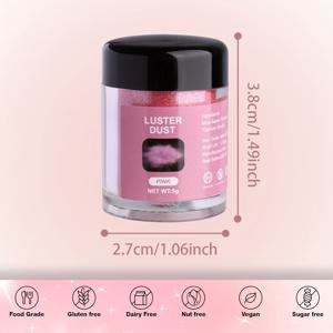 TEMU 대용량 반짝이 글리터 파우더 - 핑크 미세 반짝임, 네일 아트, 레진 공예, 베이킹 장식, 크리스마스 & 할로윈 파티 용품 - 다목적 소재