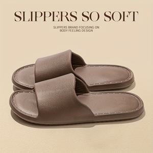 TEMU 여성용 소프트 솔 곰돌이 디자인 슬라이드: 단색 가정용 샤워화, 편안함과 속건성, 여성 신발|여성슬리퍼