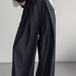 TEMU 우아한 스페셜 YY1030049 여성 패션 캐주얼 데일리 출근용 오피스 수트 팬츠, 편리한 일상 사용을 위한 두 개의 포켓, 부드럽고 통기성 좋은 소재로 편안한 착용감, 우아하고 세련된 팬츠 디자인