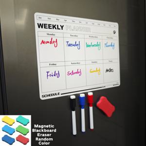 TEMU 1세트 'WEEKLY PLANNER' 자석 냉장고 달력 + 자석 화이트보드 마커 + 자석 지우개 세트, 냉장고 표면 부착 가능한 쉬운 보관 및 사용 - 월간 및 주간 계획 작성 공간, 재사용 가능한 주방 계획 화이트보드, 일정 관리, 알림, 쇼핑 리스트에 이상적, 기능적 디자인 | 자석 기능|달력|달력