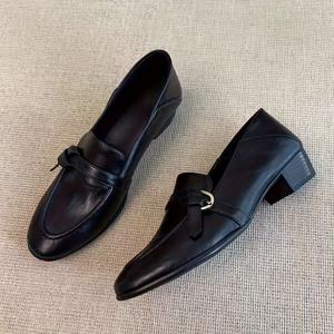 TEMU 여성용 청키힐 로퍼 - 블렌하임 영국 스타일 슬립-페니 로퍼 신발, 높이 추가 & 착용감, 편안한 갑피 & 피로감 없는 밑창, 우아한 캐주얼용 (미끄러짐 방지), 여성 신발|신발|단화