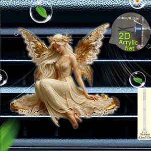 TEMU 2D 플랫, 1개 아름다운 요정 리필 가능 차량용 방향제 향기 디퓨저 클립, 차량 통풍구 차량 내부 추가 장식, 차량용 향 디퓨저, 