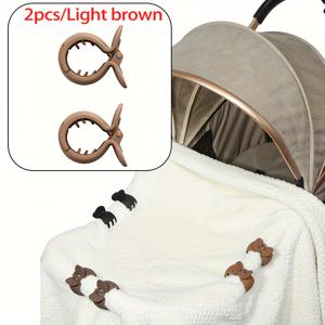 TEMU 다기능 유모차 담요 클립 | 유모차용 미끄럼 방지 바구니 커버 클립, 임산부 필수 액세서리, 3가지 색상으로 제공, ABS 소재