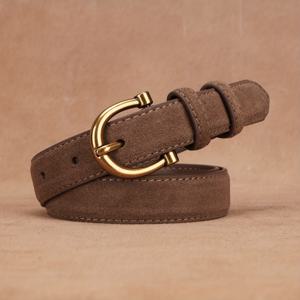 TEMU 빈티지 다용도 여성용 가죽 벨트, 청바지, 캐주얼 바지, 정장 바지, 스커트 및 일상적인 출퇴근에 적합하며, 스웨이드 가죽 끝단이 특징입니다.