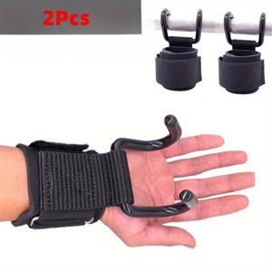 TEMU 2개입 피트니스 트레이닝 후크 - 더블 후크 풀업 바 | 미끄럼 방지 장비, 손 보호 기능, 블랙 철제 벽걸이형 근력 트레이너 (스트레칭 및 역도용), 인체공학적 디자인, 내구성 좋은 후크, 풀업 바