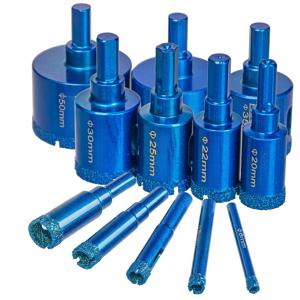 TEMU 12개 홀쏘 코어 드릴 비트 세트 | 도자기 타일, 세라믹 스톤, 화강암, 대리석, 유리용 브레이징 코어 홀쏘 커터 공구 (6mm-50mm)