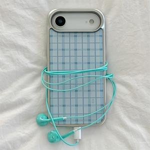 TEMU 아이폰 17Pro Max, 17Pro, 17Air, 17, 15, 16 Pro Max, 14 Pro, 13용 귀여운 Y2K 격자형 소프트 젤리 에폭시 폰 케이스. 반짝이는 부드러운 후면 커버, 완벽한 선물.