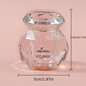 TEMU 네일용 아크릴 액체 또는 파우더 보관을 위한 투명 유리 접시 - 네일 케어 도구에 적합한 모양의 덮개형 볼/유리 컵