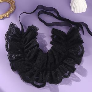 TEMU Elegant 레이스 넥 스카프 | 다용도 홀아웃 디자인, 섬유, MIALLO의 트렌디한 스타일