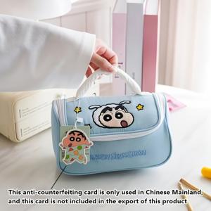 TEMU 여성용 크레용 신짱 애니메이션 토트백 - 한국 시리즈 테마 소프트 핸드백, 지퍼 클로저 & 숄더 스트랩, 귀여운 여행, 일상 사용, 외출용 캐리어, 이우 제작|크로스백|슬링백