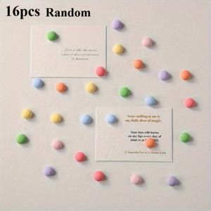 TEMU 16개 별 모양 냉장고 자석 세트, 냉장고 및 화이트보드용 원형 레진 메시지 보드 스티커, 주방 및 사무실 장식용 귀여운 미니 러브 레터 클립, 재미있는 사진 디스플레이용