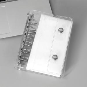 TEMU 한국 스타일 A7 투명 PVC 바인더 - 탈착식 루즈 리프 페이지 & 더블 스냅 클로저 - 플래너, 스크랩북, 컬렉터블, 저널링, 카드 앨범 호환 - 바인딩 북