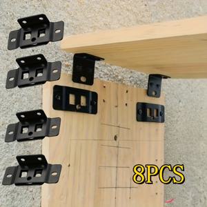 TEMU 8개 세트 두꺼운 브래킷이 있는 헤비듀티 금속 L형 커넥터 - 선반, 캐비닛, 테이블용 헤비듀티 폴리싱 가구 조인트 - 간편한 무료 설치, 홈 인테리어 하드웨어에 적합 (복잡한 도구 불필요)