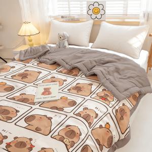 TEMU YYT 다기능 다용도 귀여운 사계절 이불 커버 부드럽고 편안한 침실 객실용 양면 담요 - 체온 흡수, 손세탁 가능 통기성 좋은 침구