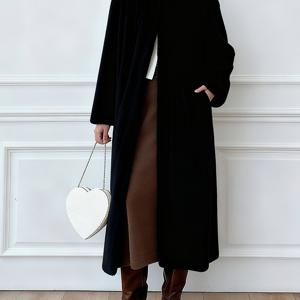 TEMU 여성 겨울 따뜻한 후드 인조 밍크 롱코트 페이크 퍼 캐주얼 점퍼 일상 통근 SLIM GIRL 슬림소녀