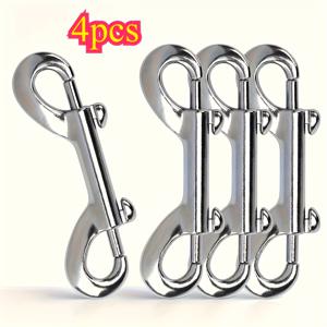 TEMU 내구성 있는 더블헤드 메탈 버클 4개, 실내외 사용 가능, 하드웨어 도구, 하드웨어 액세서리, 너트 클램프, 도그 클램프/견인 클램프/헤비듀티, 트리거 훅 헤비듀티