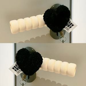 TEMU 2개입, 문손잡이 장갑, 가정 및 사무실용! 핑크 하트형 플러시 도어 스토퍼, 타원형 플라스틱 디자인으로 충돌 방지 및 벽 보호