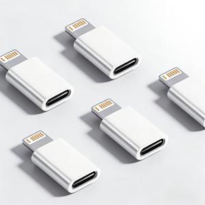 TEMU 아이폰용 데이터 케이블 변환기, Type-C to 라이트닝 어댑터