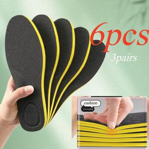TEMU 6개입 (3켤레) 충격 흡수 스포츠 깔창 - 높은 탄성, 땀 흡수 깔창, 통기성 좋은 원단 갑피와 EVA 조합, 가볍고 편안한 농구 깔창, 사계절용 남녀공용 깔창|축구화