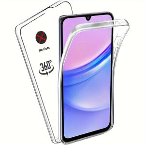 TEMU 삼성 갤럭시 A17 A07 A06 A16 A26 A36 A56 A12 A13 A14 A15 A22 A23 A24 A25 A32 A33 A34 A35 A52 A53 A54 A55 A05S S25 S24 FE S23 울트라 S22 S21 플러스용 360도 투명 전면 후면 풀바디 보호 PC+소프트 더블 클리어 케이스