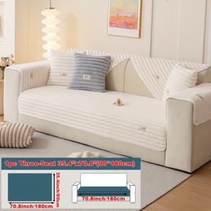 TEMU 1개 두꺼운 플러시 소파 쿠션, 모던 스타일, 사계절 사용 가능, 반려동물 친화적, 스크래치 방지, 미끄럼 방지, 세탁기 사용 가능 - 예술적인 개념