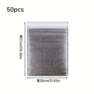 TEMU 50개 간단한 보온 가방, 피자 보온 가방, 야채 및 과일 보관 가방, 일상용 보온 가방, 가정 필수품