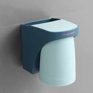 TEMU 1pc 노르딕 스타일 자석 벽걸이 칫솔 홀더, 드릴 없음 플라스틱 욕실 정리함 커플용 방수 컵 슬리브 - 가정 및 호텔 사용에 적합, 칫솔 홀더