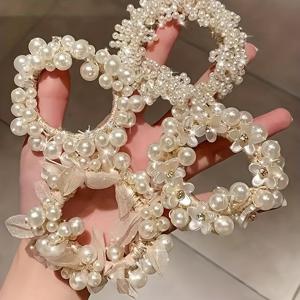 TEMU 4개 세트 고급스러운 헤어 타이와 머리띠 여성용 헤어 액세서리