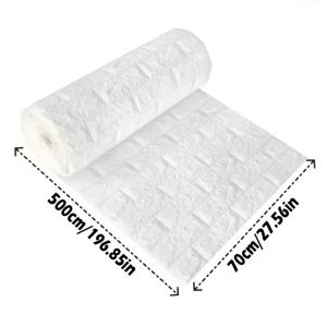 TEMU 대형 연속형 자체 접착 XPE 벽지 롤 3mm 두께 | 리얼리스틱 3D 벽돌 디자인 | 방수, 쉽게 닦이기, 맞춤 절단 가능 | 주방 및 욕실 실내 장식용